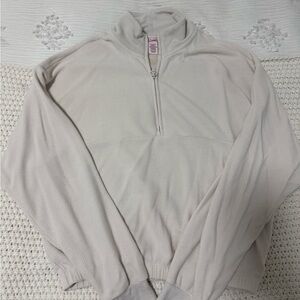 Victoria's Secret Cream Zip-Up Top